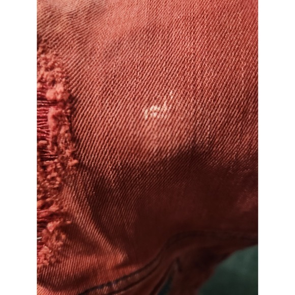 Robins Jeans Men's Double Knee Bejeweled Red Distressed Size 36 Made In The Usa - Picture 16 of 16